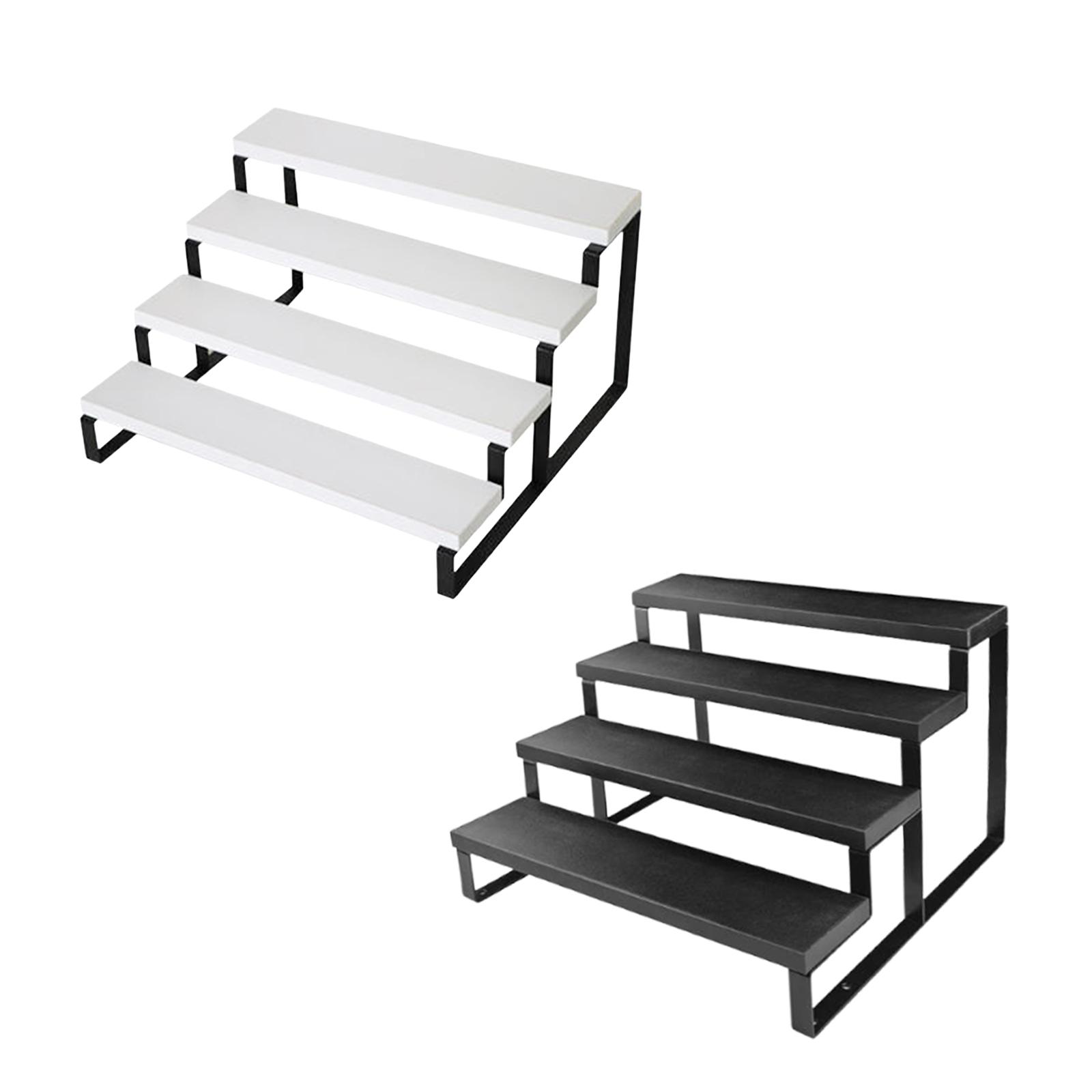 Display Risers Set - 4-stufiger Riser-Ausstellungsständer aus Eisen für Make-up,