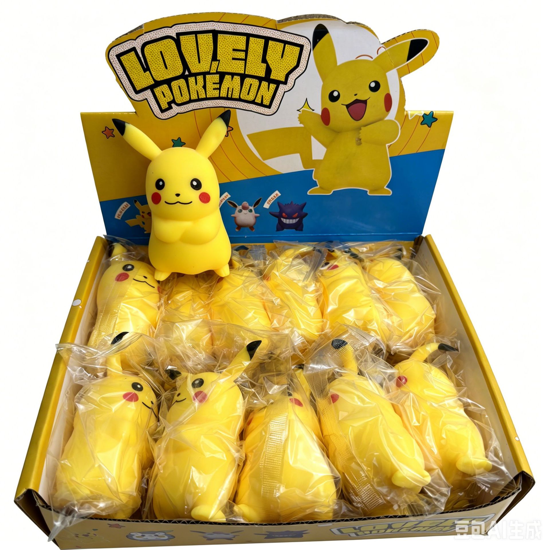 Vinyl Figure Blank - 12er-Pack/Full Case TPR Mehlgefülltes Pikachu Squishy