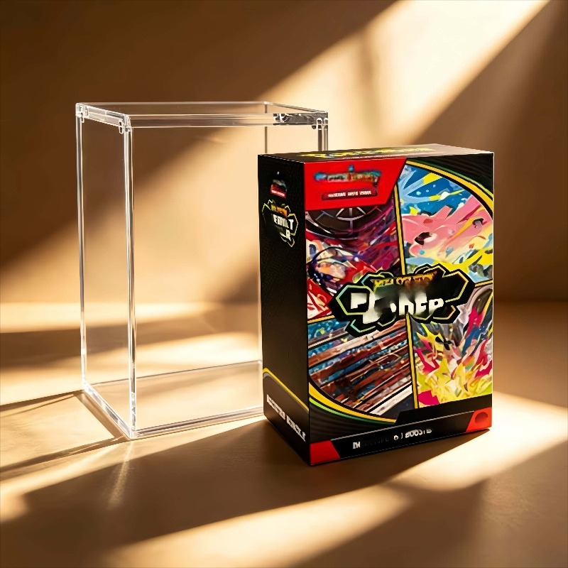 Funko Pop Protector - Klare Acryl-Vitrine für Pokemon Booster-Packs, Staubdichte