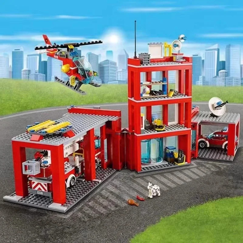Stadt-Feuerwache, Hubschrauber – Lego Set City Bewertung und Preis