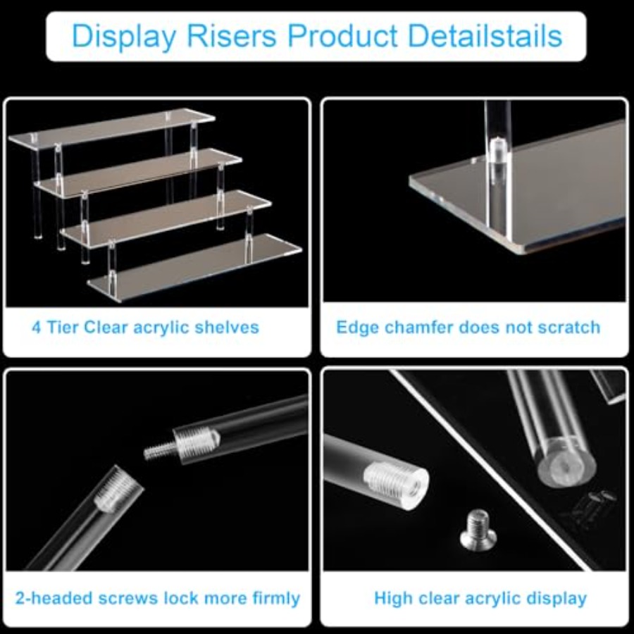 4-stufiger Acryl-Parfüm-Organi – Display Risers Set Bewertung und Preis